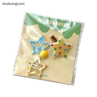 Shakangcool กิ๊บติดผม รูปดาวน่ารัก ลายจุด ขนาดเล็ก สําหรับผู้หญิง 3 ชิ้น SGL