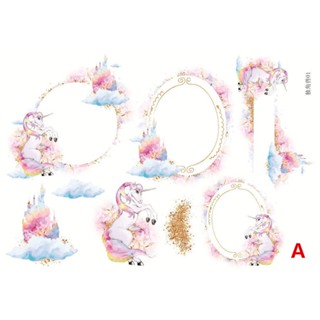 1 Sheet Unicorn DIY Scrapbook Diary Planner Stickers Clearance sale