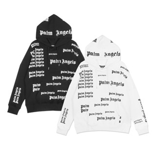 เสื้อกันหนาว มีฮู้ด ลายโลโก้แบรนด์ Palm Angels อเนกประสงค์ สไตล์แฟชั่น สําหรับผู้ชาย และผู้หญิง Jt5Y