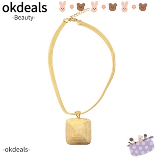 Okdeals ชุดเครื่องประดับ สร้อยคอ แหวน ชุบทอง สไตล์แอฟริกัน สําหรับเจ้าสาว