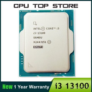 ใหม่ โปรเซสเซอร์ CPU Intel core i3 13100 3.4GHz 4-core 8-thread L3 = 12M 60W LGA 1700 ไม่มีพัดลม