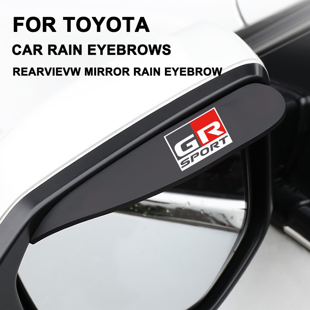 2pcs กระจกมองหลังรถยนต์ Protector Rain Deflecto สําหรับ Toyota Vios Raize Wigo Rush Wish Corolla Cross Veloz Yaris Ativ Revo Innova Avanza Altis Fortuner Hilux GR กีฬา Gazoo Racing