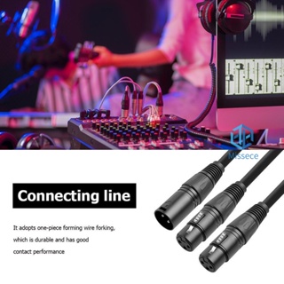 อะแดปเตอร์แปลงสายเคเบิ้ล แจ็ค 3 Pin XLR Male เป็น Dual XLR Female Y Splitter 50 ซม.