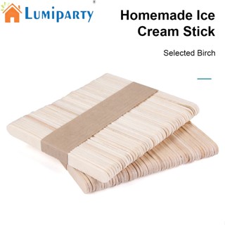 Lumiparty แท่งไม้ไอศกรีม แฮนด์เมด สําหรับทําไอศกรีม เค้ก ขนมหวาน 500 ชิ้น