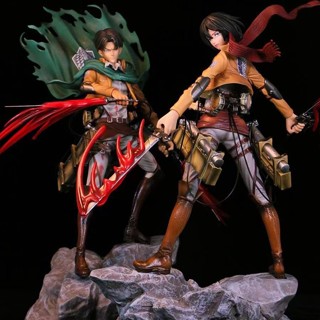 9.9 เหนื่อยมากโมเดลฟิกเกอร์ Attack on Titan Liangchen LC Mikasa Ackerman IW9R