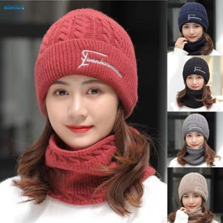 【HODRD】Womens Hats Two Piece Set Warmer Winter Cycling Daily Fashion Knitted Hat【Fashion】