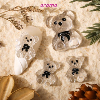 Aroma เครื่องประดับตกแต่งเล็บเจลลี่ ลายการ์ตูนหมี 3D DIY