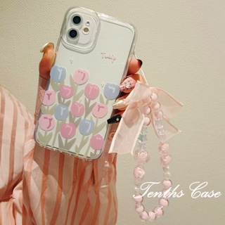 เคสโทรศัพท์มือถือ ลายดอกทิวลิป พร้อมสายคล้อง สําหรับ Samsung M14 A14 A34 A54 A04 A04s A23 A33 A53 A13 A73 A03s A12 A22A32 A51 A52 A71A50s A30s A11A02s S22Ultra