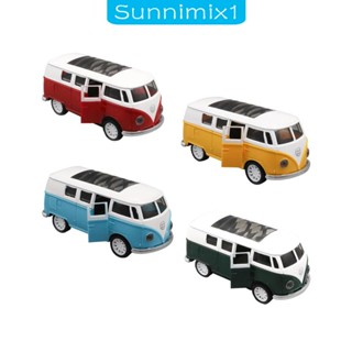 [Sunnimix1] โมเดลรถบัส สเกล 1/32 อัลลอย ของเล่นเสริมการเรียนรู้ รูปลักษณ์ที่สดใส และสวยงาม สําหรับตกแต่งบ้าน