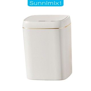 [Sunnimix1] ถังขยะไฟฟ้าอัจฉริยะ แบบพกพา พร้อมฝาปิด กันน้ํา สําหรับห้องน้ํา