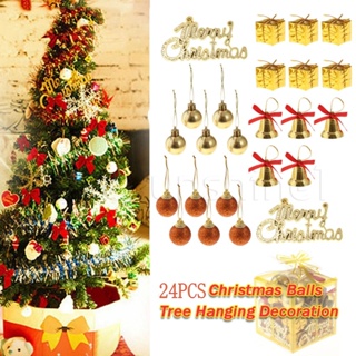 [Christmas] จี้ลูกบอลแขวนตกแต่งต้นคริสต์มาส เทศกาลคริสต์มาส 24 ชิ้น