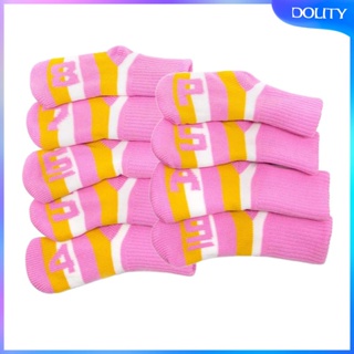 [dolity] ผ้าคลุมหัวไม้กอล์ฟ ผ้ากํามะหยี่ ทนทาน 9 ชิ้น