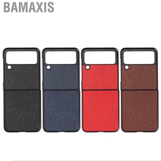 Bamaxis Phone Leather Case  Mobile Cover Shockproof Easy Access Perfect Fit for Galaxy Z Flip 3