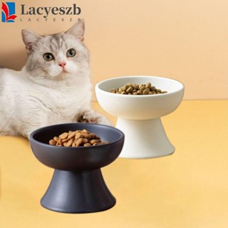 Lacyeszb ชามเซรามิค กันลื่น ป้องกันอาเจียน สีแคนดี้ สําหรับสัตว์เลี้ยง สุนัข แมว