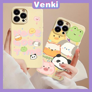 Venki - เข้ากันได้สำหรับ เคสไอโฟน เคสไอโฟน11 เคส iphone 11 เคสฟิล์ม TPU เคสเยลลี่เคลือบเงากล้องเยลลี่เคสป้องกันกบน่ารักสุนัขจิ้งจอกแพนด้าเป็ดเข้ากันได้กับ iPhone 14 13 Pro Max iPhone 12 11 Pro Max XR XS 7 8Plus