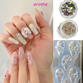 Aroma พลอยเทียม ทรงกลม สําหรับตกแต่งเล็บ DIY