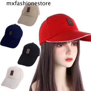 Mxfashione หมวกเบสบอล หนัง PU ปรับได้ สไตล์เกาหลี ฮิปฮอป สําหรับผู้หญิง และผู้ชาย