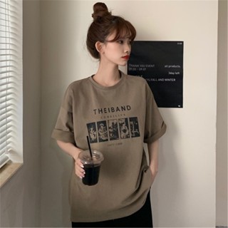🌟KFC🌟เสื้อยืดวินเทจ oversize  ลายเท่ๆใส่ได้ทั้งชายหญิงสกรีนลาย THE BAND #A47