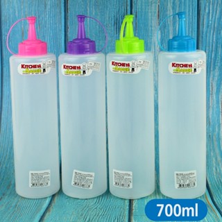 กระบอกน้ำ mhfsuper ขวดบีบ ขวดบีบซอส  ขวดบีบพลาสติก  ขนาด700ml.รุ่น Plastic-squeeze-sauce-bottle-700-ml-07a-Tissue