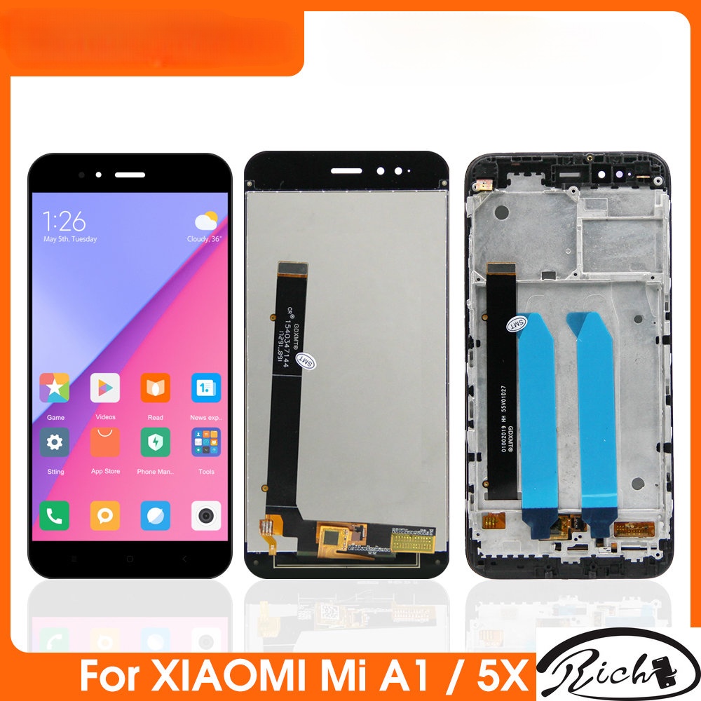 5.5"  อะไหล่หน้าจอสัมผัสดิจิทัล LCD แบบเปลี่ยน สําหรับ Xiaomi Mi A1 Mi 5X MiA1 Mi5X MDG2 MDI2