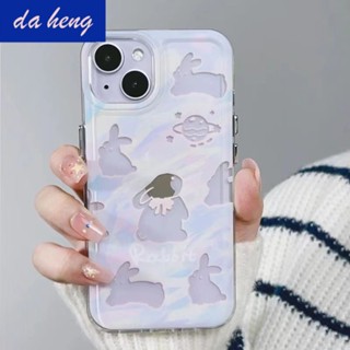 เคสป้องกันโทรศัพท์มือถือ แบบนิ่ม ลายกราฟฟิตี้ และกระต่าย กันกระแทก สําหรับ Iphone 14 13promax 12 11pro xr xs 7 8plus ROXG