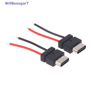 [WillBesugarT] ซ็อกเก็ตเชื่อมต่อ USB Type-c กันน้ํา 2 พอร์ตชาร์จเร็ว 4.5 มม. 2 ชิ้น [ใหม่]