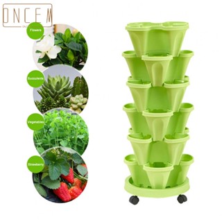 【ONCEMOREAGAIN】Stereoscopic Flowers Pots Vertical Herb Garden Bonsai Plants Flowerpots 35*15cm