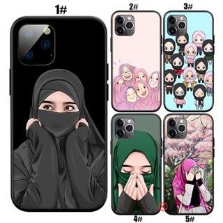 Pj48 เคสโทรศัพท์มือถือนิ่ม ลายฮิญาบสาวมุสลิม อิสลาม สําหรับ iPhone 5 5S 6 6S 7 8 11 Pro Max Plus SE XR