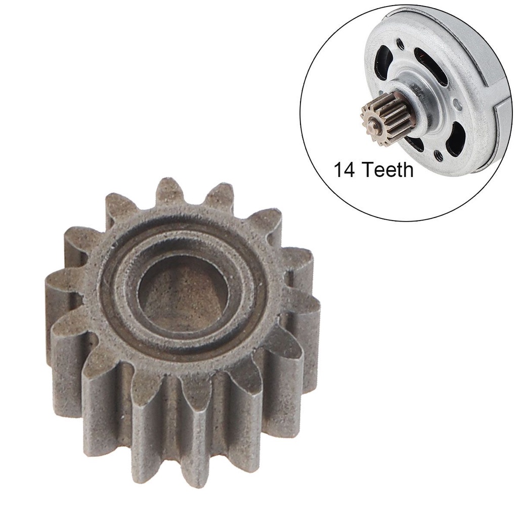 เฟืองมอเตอร์ เส้นผ่าศูนย์กลาง 9.5 มม. 14 ซี่ แบบเปลี่ยน สําหรับมอเตอร์ DC RS550 10.8V 12V 14.4V 16.8V 18V 21V