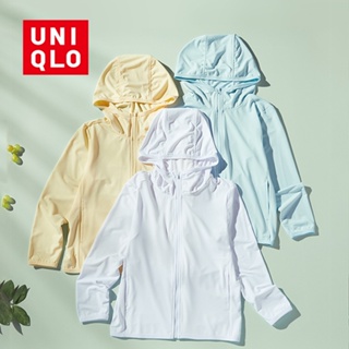 Uniqlo ใหม่ เสื้อแจ็กเก็ตกันแดด กันลม UPF50 ป้องกันรังสียูวี แฟชั่นฤดูร้อน สําหรับเด็ก 2023