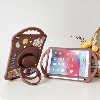 เคสซิลิโคน ลายกระต่าย หมีบราวน์ พร้อมช่องใส่ดินสอ หมุนได้ สําหรับ Mini 1 2 3 4 5 6 IPad 7 8 9 10 Air Air1 Air2 Air3 Air4 Air5 Pro9.7 Pro10.5 Pro11 2018 2020 2021 2022