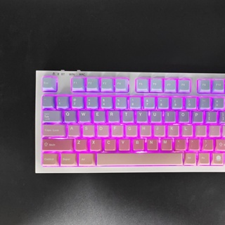 Colorful Cloud Keycap Gradient Color Five-sided PBT Sublimation Key Cap Mechanical Keyboard Cap Cherry Profile ปุ่มกดคีย์บอร์ดเมคคานิคอล 138 คีย์ PBT ไล่โทนสี สีสันสดใส