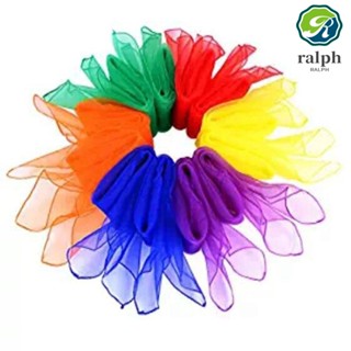 Ralph ผ้าเช็ดหน้า 1 ชิ้น ที่มีสีสัน สําหรับเกมกลางแจ้ง เด็ก อุปกรณ์ประกอบฉาก เต้นรํา โต้ตอบ เต้นรํา ตาข่าย