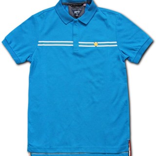 เสื้อยืดโปโล Tx-65 Cotton TC สีฟ้า