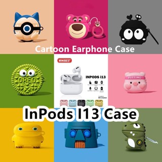 【Case Home】เคสหูฟัง แบบนิ่ม ลายการ์ตูนหมี สีชมพู สําหรับ InPods i13 i13