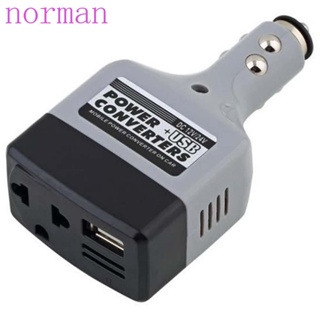 Norman อะแดปเตอร์แปลงชาร์จโทรศัพท์มือถือ 220V Dc 12V To Ac Vehicle Converters พร้อมตัวแปลง Usb สําหรับรถยนต์