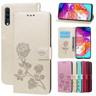 เคสหนัง ฝาพับแม่เหล็ก พร้อมช่องใส่บัตร สําหรับ Samsung Galaxy A70 A50s A60 A40 A30s A20s A10s