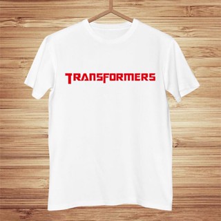 QGผ้าฝ้ายแท้เสื้อยืดลําลอง ผ้าฝ้าย แขนสั้น พิมพ์ลายอนิเมะ Transformers แฟชั่นฤดูร้อน สําหรับผู้ชาย และผู้หญิงS-3XL