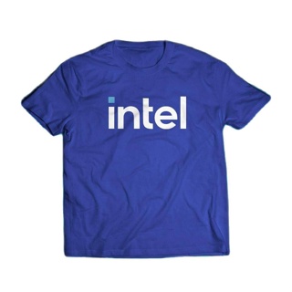 เสื้อยืดผ้าฝ้ายพิมพ์ลายเสื้อยืด พิมพ์ลายโลโก้ P4 STYLEZ INTEL เสื้อยืดผู้ชาย ดพิมพ์ลาย เสื้อยืดผ้าฝ้าย คอกลม cotton แฟชั