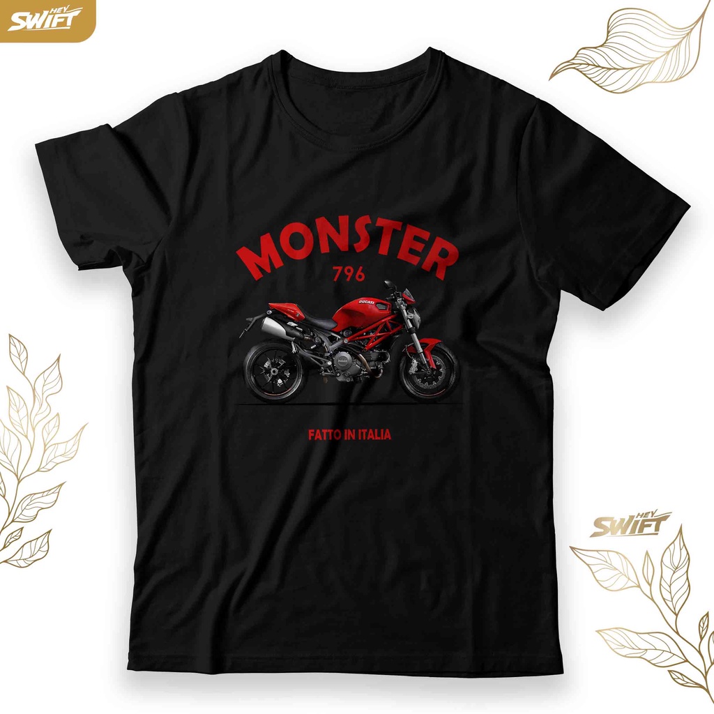 QCเสื้อยืด พิมพ์ลาย The Ducati Monster 796th