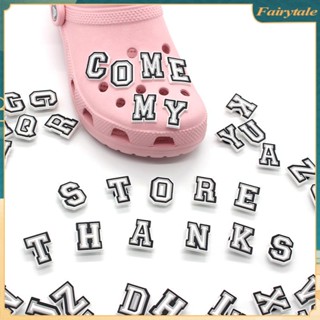 Crocs จี้ตัวอักษร 1 ชิ้น สําหรับตกแต่งรองเท้าแตะ DIY