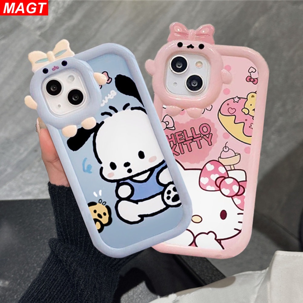 เคสโทรศัพท์มือถือนิ่ม กันฝน พิมพ์ลาย Katie Pacha น่ารัก สีชมพู สีฟ้า สําหรับ OPPO A78 A58 A17 A57 A77S A16 A54S A16K A15S A5S A3S A52 A92 A55 A74 A95 A76 A96 A94 A54 A53 A33 A31 A9 A5 A11K F9 Reno5F