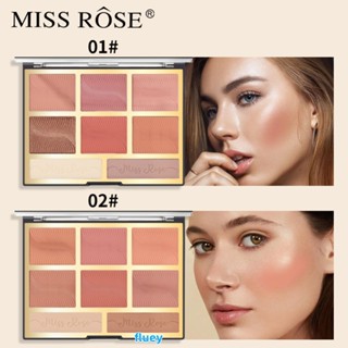 Miss ROSE บลัชออน เฉดดิ้งและไฮไลท์ พาเลทอายแชโดว์ บลัชออน เนื้อแมตต์ ไล่โทนสี 8 สี