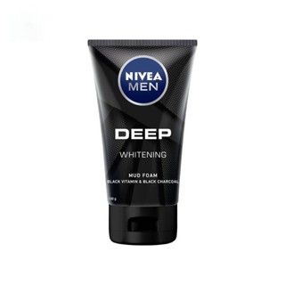 Nivea นีเวีย เมน ดีฟ ไวท์เทนนิ่ง มัด โฟม 100 กรัม โฟมล้างหน้า