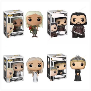 Funko POP โมเดลฟิกเกอร์ Game of Thrones Jon Snow 49 Cersei Lannister 51 Daenerys Targaryen 03 Articulado ของเล่นสําหรับเด็ก