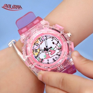 Bo นาฬิกาข้อมือแฟชั่น กันน้ํา ลายการ์ตูนอนิเมะ Kuromi My Melody Cinnamoroll หลากสี สําหรับนักเรียน
