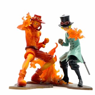 โมเดลฟิกเกอร์ PVC อนิเมะ One Piece Fighting Flame Sabo Ace ขนาด 15 ซม. ของเล่นสะสม สําหรับเด็ก