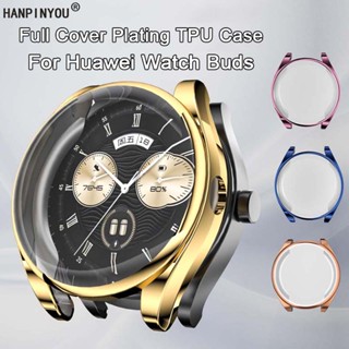 เคสนาฬิกาข้อมือซิลิโคน TPU แบบนิ่ม สีสันสดใส สําหรับ Huawei Watch Buds SmartWatch