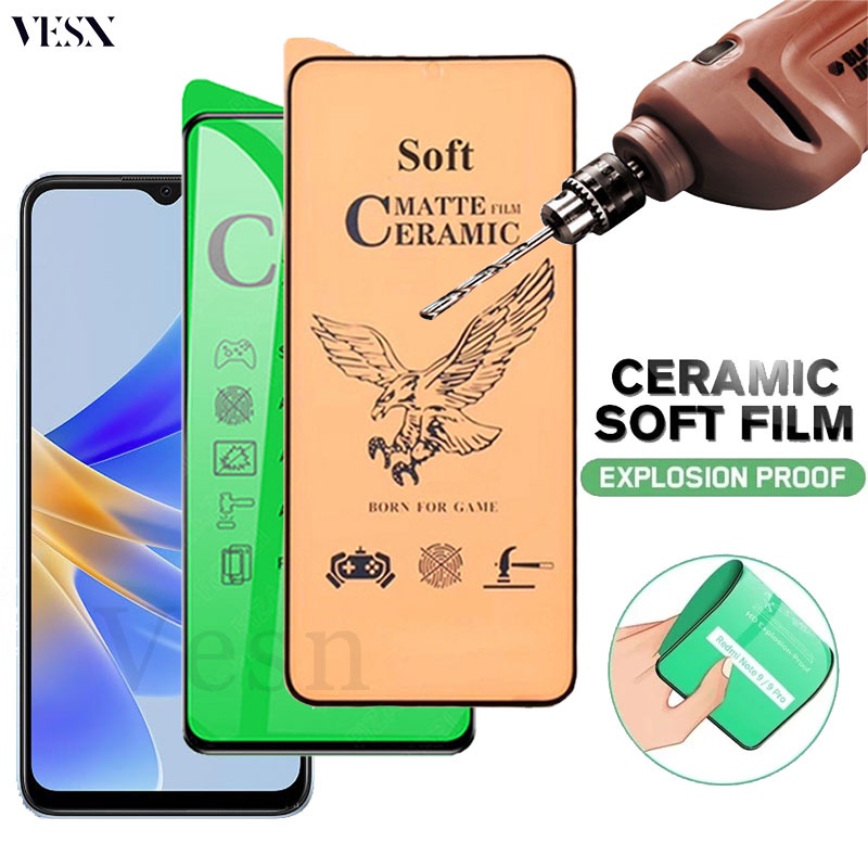 ฟิล์มเซรามิก แบบใส เต็มจอของแท้ ฟิล์มกันรอย ฟิล์มพลาสติก ไม่แตก OPPO A60 A58 A98 A78 A17 A77s A57 A17K A16 A16s A16K A96 A76 A95 A55 A15 A15s A74 A54 A94 5G 4G 2024