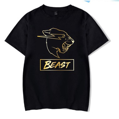 [S-5XL]ใหม่ เสื้อยืด ลาย Golden MR BEAST able 's สําหรับผู้ชาย
